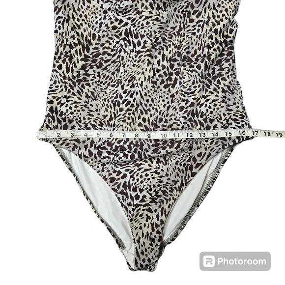 Loft Beach Halter Leopard Print Swimsuit - Picture 2 of 6